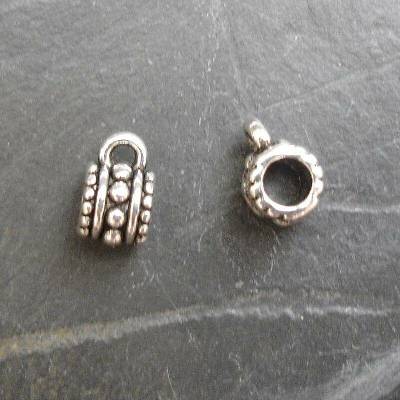 .Ozdobný závěs 6,5x7,2 mm - starostříbrný 100 ks