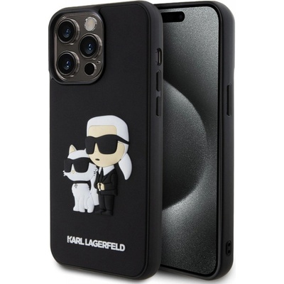 Karl Lagerfeld 3D Rubber Karl and Choupette iPhone 13 Pro Max černé