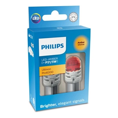 Philips Крушка, LED, мигач PHILIPS P21/5W, 12V, 2, 5/0, 5W, 80/16lm, 2 бр