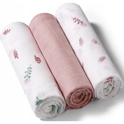Babyono Bambusová plenka 70x70 3 ks 397/14 růžová