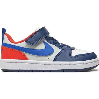 Nike chlapčenská rekreačná obuv Court Borough Low Recraft midnight navy/hyper royal/orange