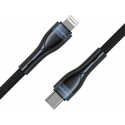 4smarts PremiumCord USB-C to Lightning Cable PD 12W - USB-C към Lightning кабел за Apple устройства с Lightning порт (100 см) (черен) (D62087)