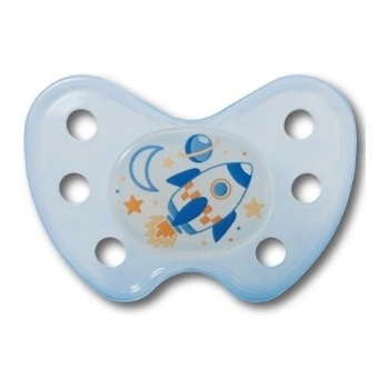 Dentistar Силиконова светеща залъгалка Dentistar - Ракета, размер 2 (22293)