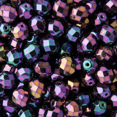 Manumi Brúsené koráliky 8mm Iris Purple - 110 ks