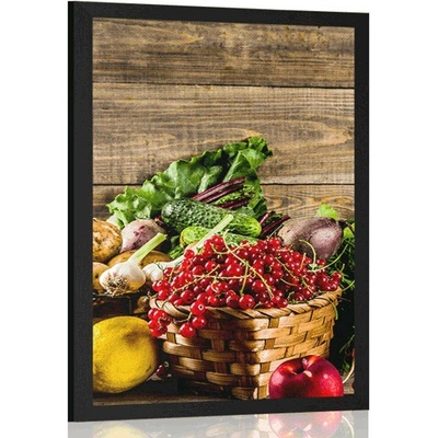 Plakát čerstvé ovoce a zelenina - 20x30 white