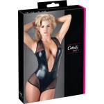 Cottelli Collection - боди от лъскава мрежа - черно - XL