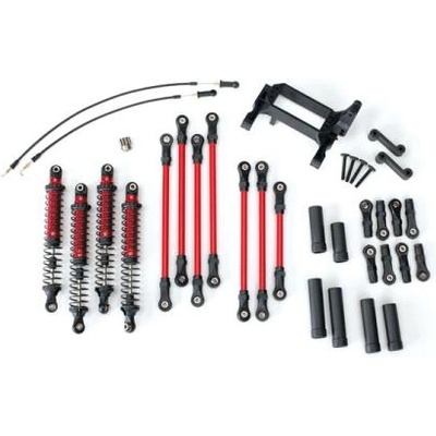 Traxxas Комплект за преобразуване на Traxxas за по-високо повдигане на колелата червен: TRX-4
