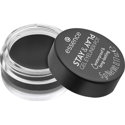 essence STAY & PLAY očné linky 01 Black 5 g