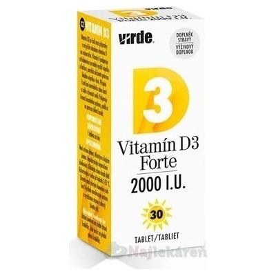 Virde Vitamín D3 Forte 2000 I.U. 30 tabliet
