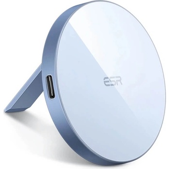 esr HaloLock Magnetic Wireless Qi Charger 15W - поставка (пад) за безжично зареждане за iPhone с Magsafe (син)