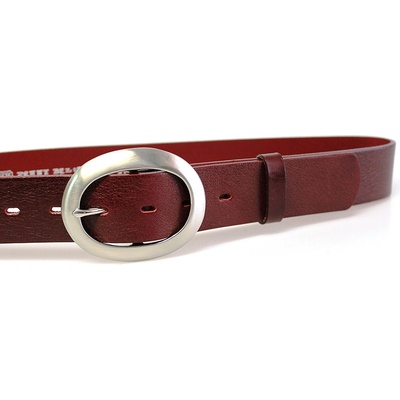 Penny Belts dámský kožený opasek 11895 bordó