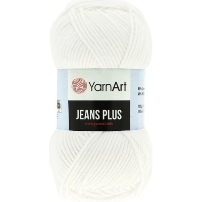 YarnArt Jeans Plus 01 biela