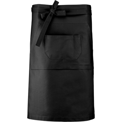 Kariban Zástěra K 887 90x62,5cm barová středně dlouhá COT20K88700299-black Černá
