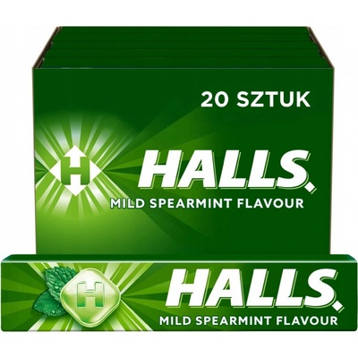 Halls mild spearmint 20 x 33,5 g