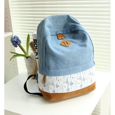 Синя дамска раница за студентки | Стилни дамски раници