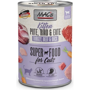 MAC's Cat Kitten morčacie, hovädzie, kačacie 400 g