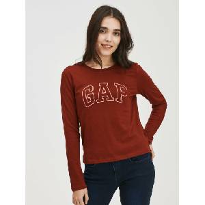 GAP Тениска easy с лого GAP GAP | Cherven | ЖЕНИ | XS