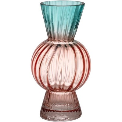 4LIVING Стъклена ваза Poppy - цвят тюркоаз/праскова (TB--653068)