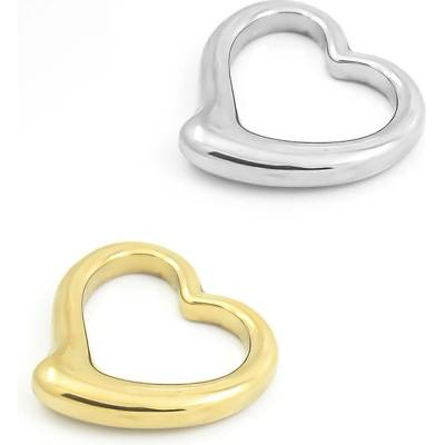 Ocelový Komponent Srdce 23x24mm - 1Ks - Light Gold SL
