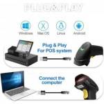 Qoltec Barcode Reader Qoltec Laser 1D Barcode Reader | USB | Black