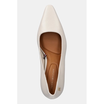 Tommy Hilfiger Кожени обувки с тънък ток Tommy Hilfiger TH LOGO LTH PUMP SLANTED HL (FW0FW09008)