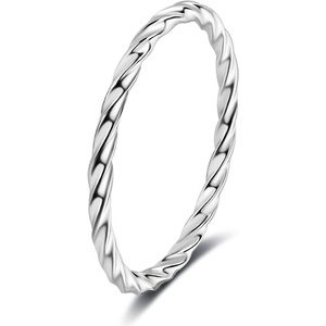 Silenti Jewelry Сребърен пръстен "Минимализъм" - 7 - 54.5мм (17.2мм диам. )