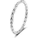 Silenti Jewelry Сребърен пръстен "Минимализъм" - 7 - 54.5мм (17.2мм диам. )