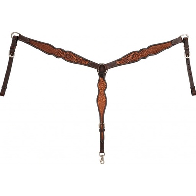Pool's Poprsník westernový Floral tmavě hnědý – Zboží Dáma