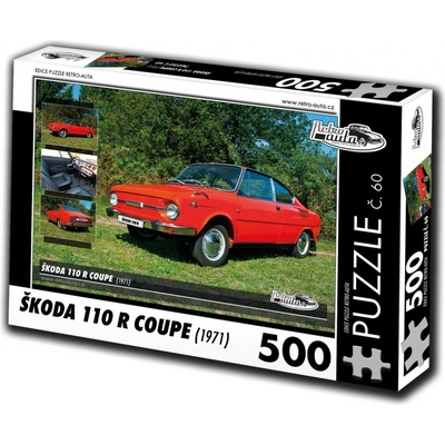 Retro-Auta č. 60 Škoda 110 R Coupe 1971 500 dílků