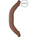 RealRock Double Dong 18 dvojité dildo 46 cm tmavé prírodné