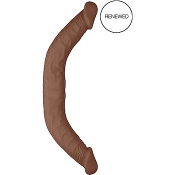 RealRock Double Dong 18 dvojité dildo 46 cm tmavé prírodné