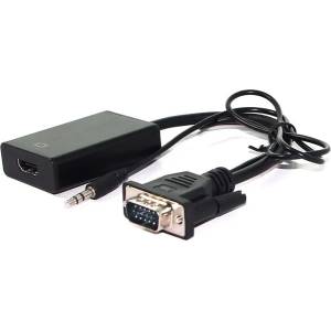 Roline Преходник Roline 12.99. 3117, от VGA(м) + 3.5 jack към HDMI(ж), черен (12.99.3117)