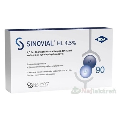 Sinovial HL 4,5% intraartikulárny roztok hyseliny hylaurónovej 2ml