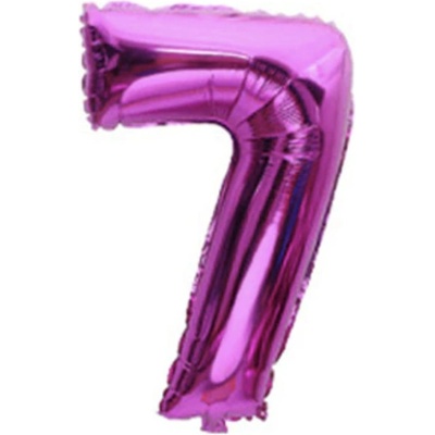 Fóliový balón čísla ružové 82 cm Čísla: 7
