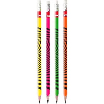 Kores Графитен молив с гума, HB, триъгълен, KORES "Neon" 92306 (92306)
