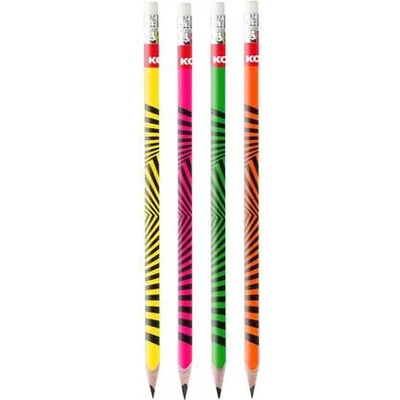 Kores Графитен молив с гума, HB, триъгълен, KORES "Neon" 92306 (92306)