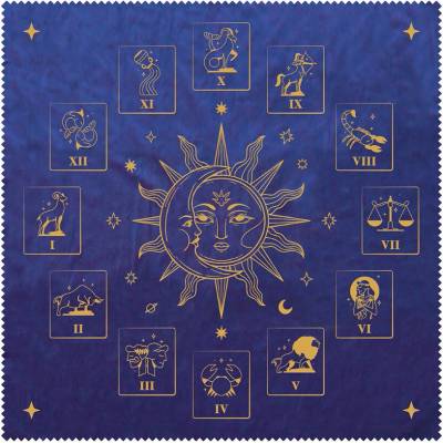Cardshouse Tarotový ubrus Zodiac 50x50 cm