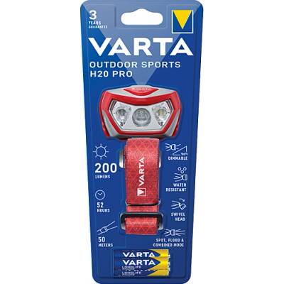 VARTA ЧЕЛНИК Varta Led 17650 OUTDOOR SPORTS H20 Pro 3AAA (6060022)