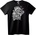 NOONEBRAND Тениска Череп с рози и пистолет - 7XL, Black