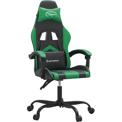 vidaXL Herní židle černá a zelená umělá kůže 3143893