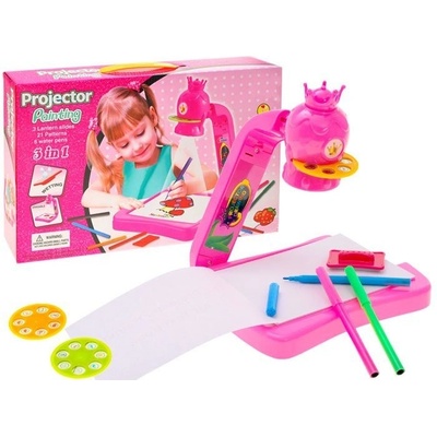 JOKO Detský Projektor pre deti s fixami a Obrázkami ružový