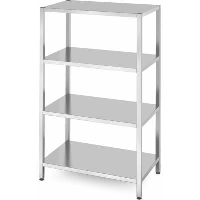 Skladový regál se 4 plnými policemi - šroubovatelný, HENDI, Kitchen Line, 1000x600x(H)1800mm