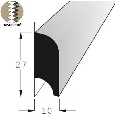 Lišta podlahová dub 27x10mm, délka 240cm, nastavavovaná