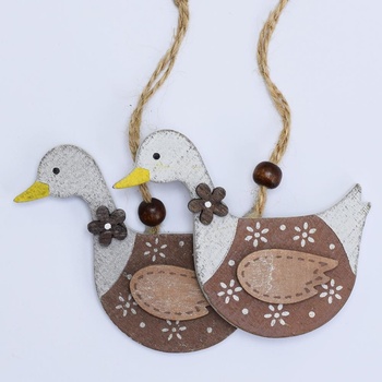 Drevené výrezy- húsky na zavesenie 2 ks 17x7x1 cm