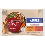 PURINA ONE MINI Куче Възрастни Пиле и говеждо в сос 4 x 85 г