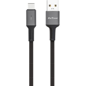 DeTech Кабел за данни DeTech DE-C39C, Type-C, 1.0m, Черен - 40202 (40202)