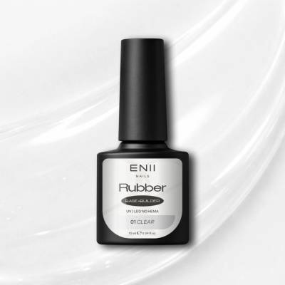 ENII NAILS RUBBER Base Clear 01 NO HEMA and NO TPO 10 ml