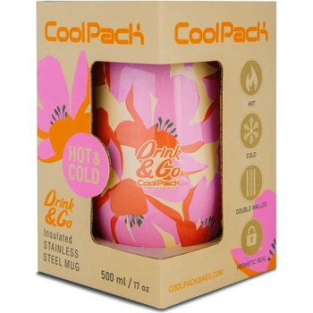 COOLPACK Чаша за кафе Coolpack - MISS 500 ml - FLORES ROSA