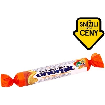 Energit Hroznový cukr multivitamin pomeranč 17 tablet 37,4 g
