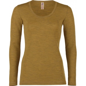 Engel Дамско мериносово термобельо Engel Women's Shirt L/S Everyday base layer - Safran Melange - размер 34/36 (EU) (115-1153-0512)